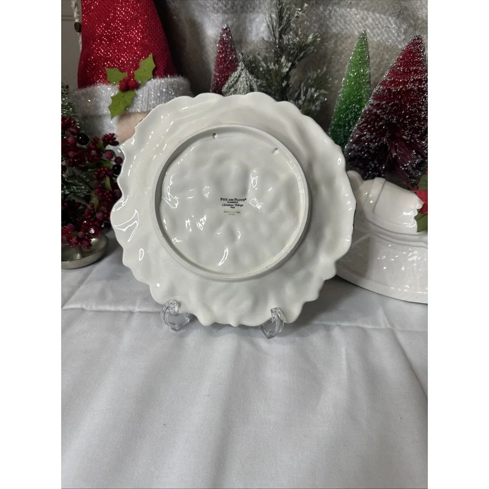 Fitz & Floyd Classics Christmas Tidings Santa Canape Plate 10
